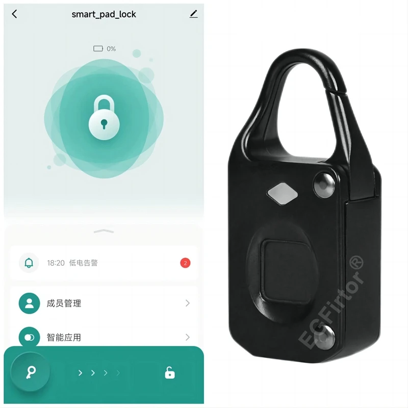 Laptop Backpack Anti Theft - Tuya 블루투스 미니 지문 스마트 자물쇠