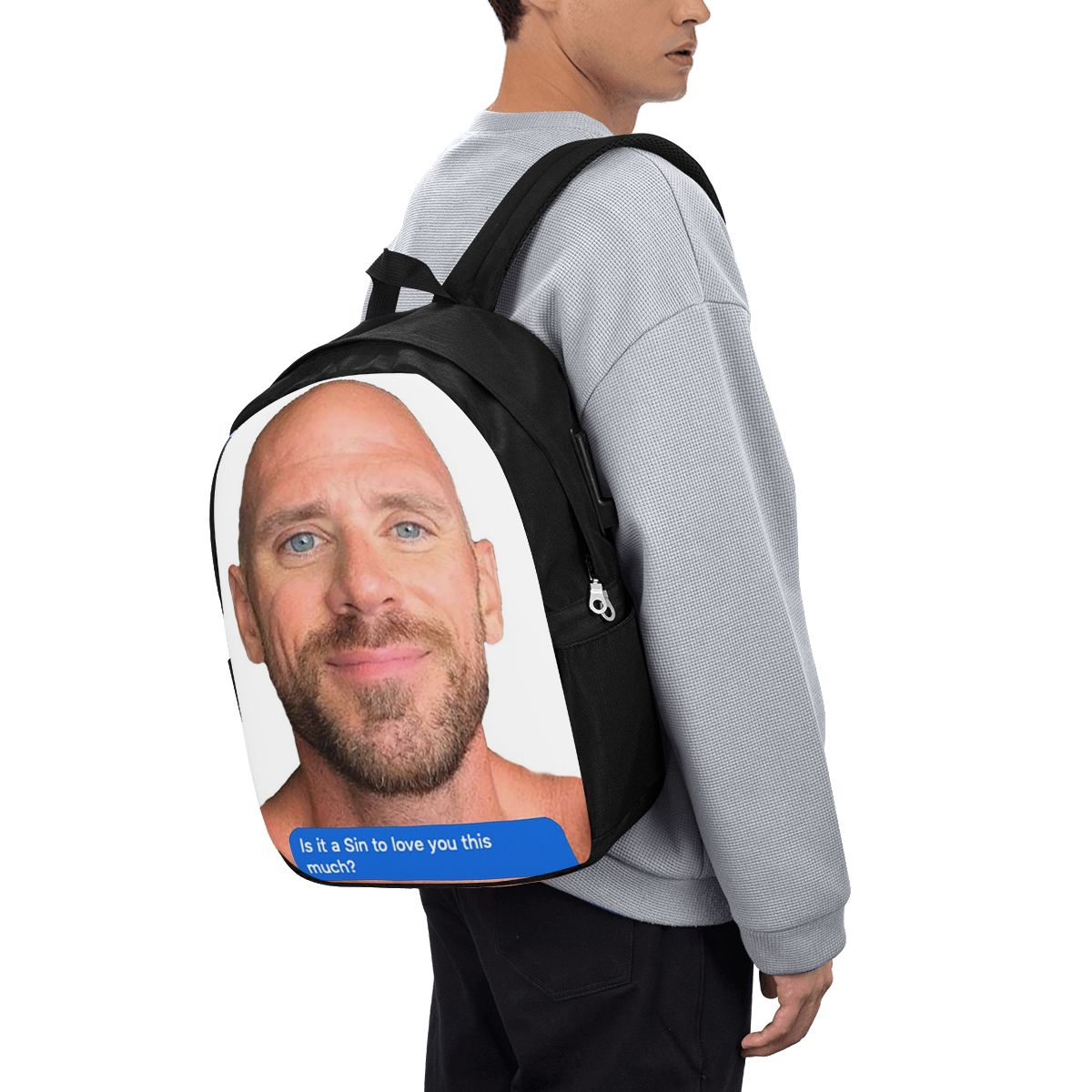 Laptop Original Accessories - Johnny Sins Flirty Text Bubble 배낭