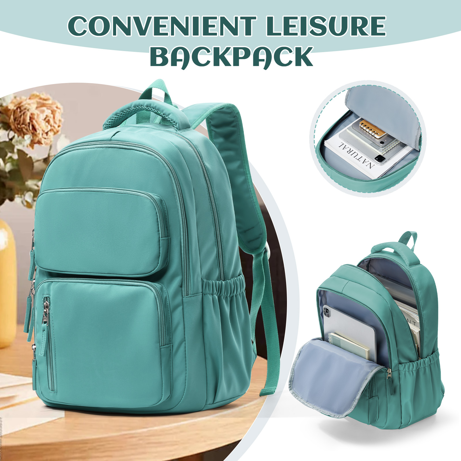 Laptop Backpack Anti Theft - 남녀공용 경량 노트북 배낭, 십대 소년
