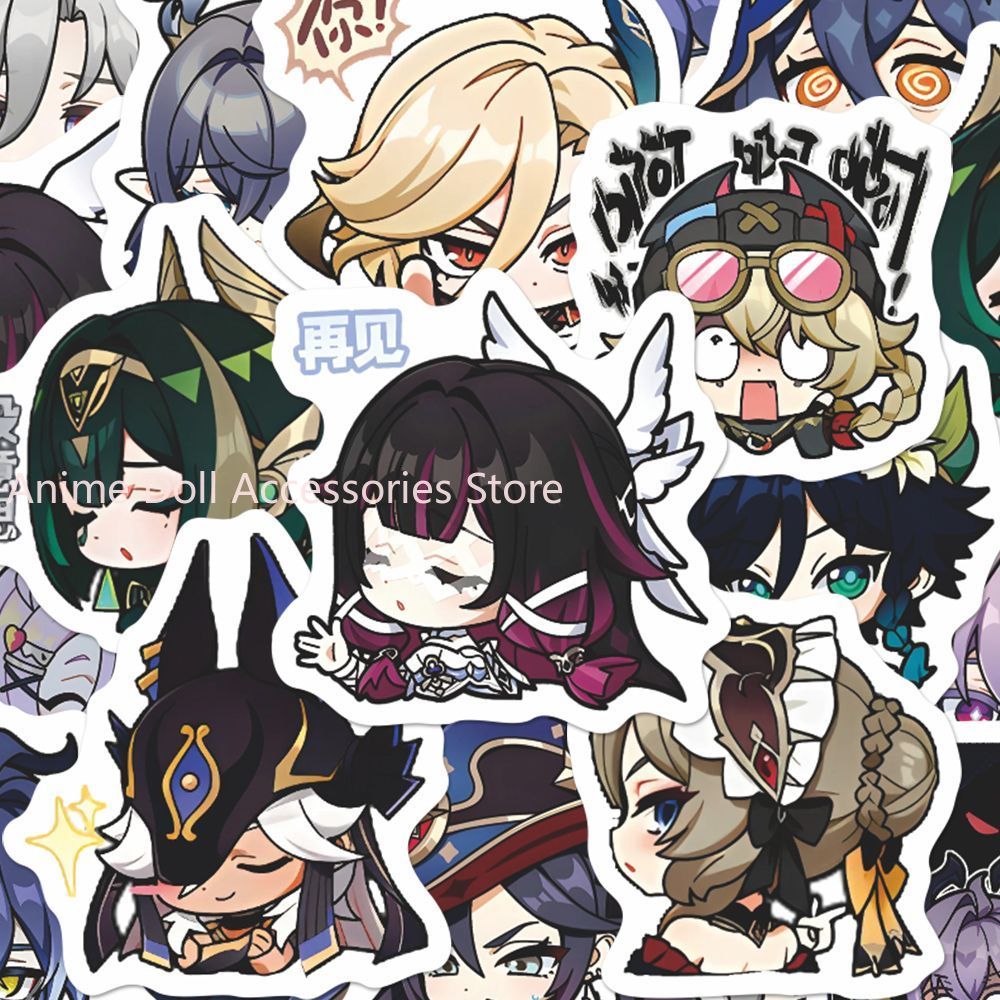 Laptop Original Accessories - 64PCS Genshin Impact Moon Maiden 애니메이션