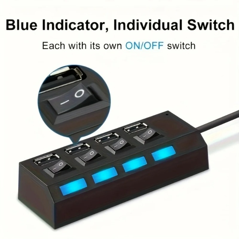 USB 2.0 허브 4/7 포트 분배기 전원 어댑터(O - Laptop Accessories Macbook 리뷰 및 가격