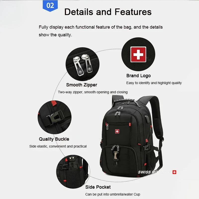 다기능 대용량 남성 가방 패션 여행 Usb 충전 방수  - Laptop Backpack Anti Theft 리뷰 및 가격