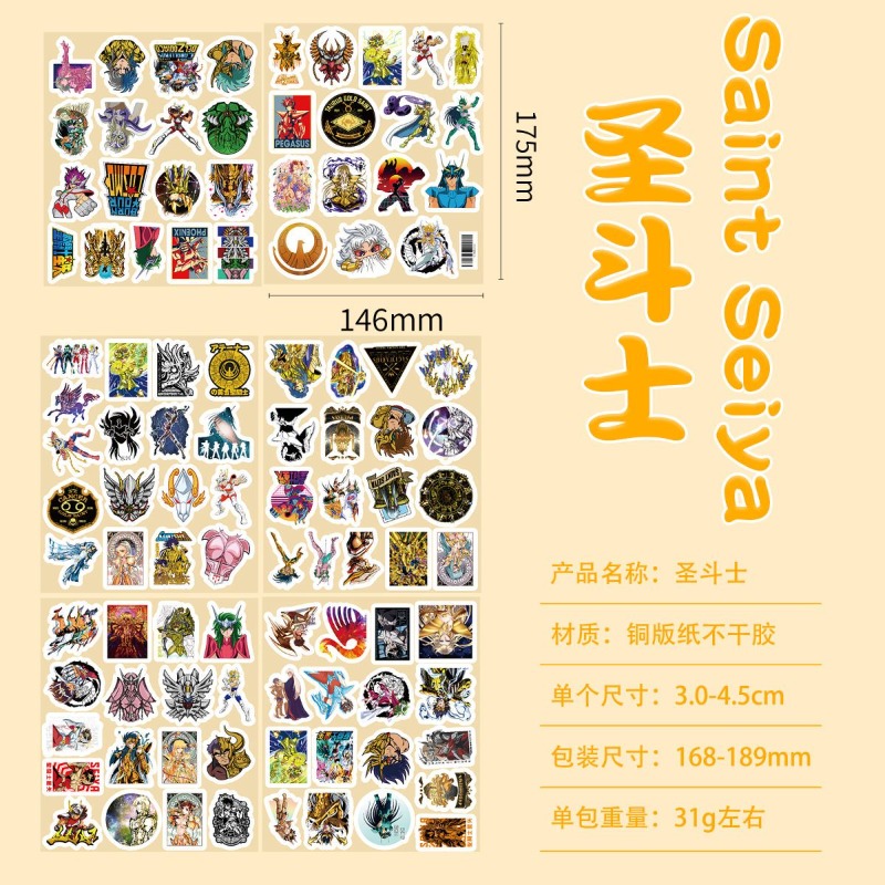 101Pcs 세인트 세이야 애니메이션 스티커 만화 캐릭 - Laptop Original Accessories 리뷰 및 가격