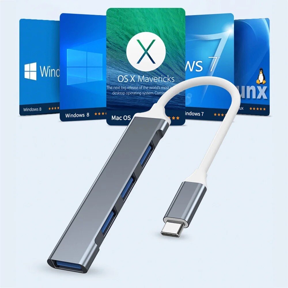 4포트 멀티 스플리터 USB 3.0 허브 타입 C 허브 - Laptop Accessories Macbook 리뷰 및 가격
