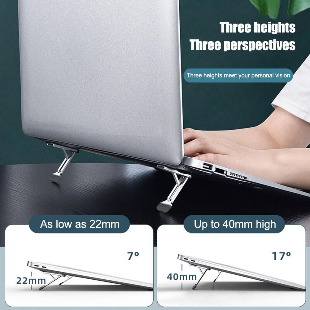 노트북 스탠드 알루미늄 합금 미니 접이식 홀더 3 높이 - Laptop Accessories Macbook 리뷰 및 가격