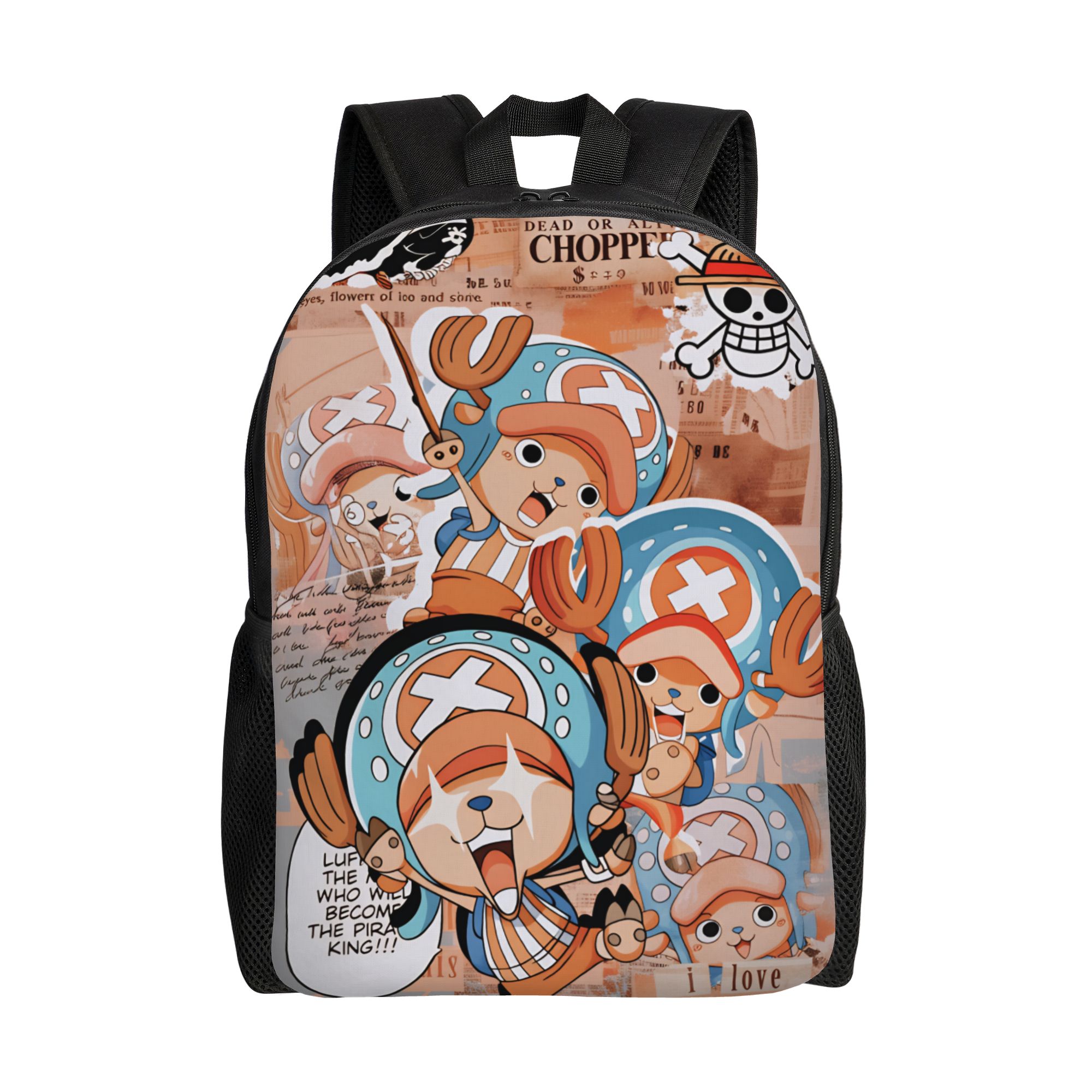 3D 프린트 원피스 토니스 초퍼 백팩 사슴 코믹 대학  - Laptop Accessories Bag For Men 리뷰 및 가격