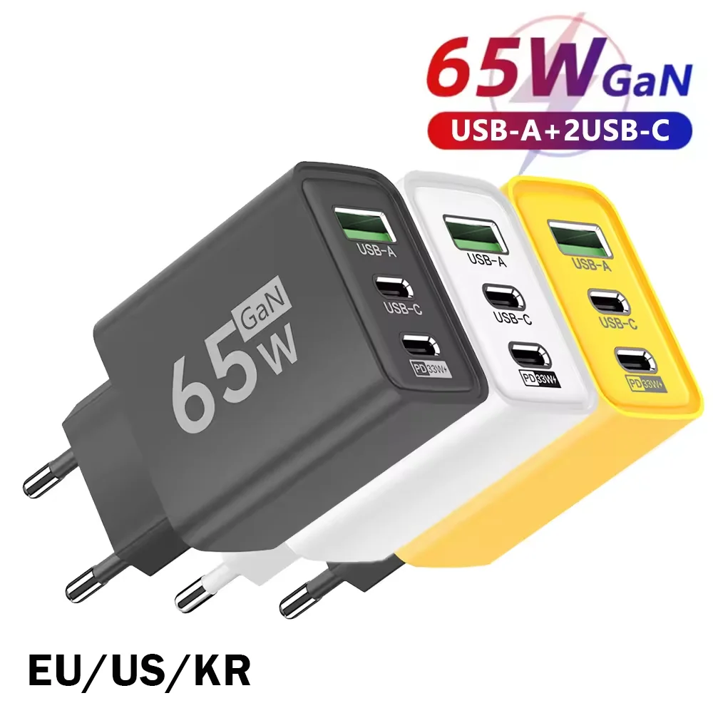 접이식 65W GaN 3포트 USB-C 벽면 충전기 i - Laptop Accessories Macbook 리뷰 및 가격