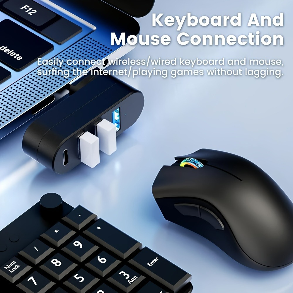 미니 스플리터 4 포트 USB 허브 3.0 박스 회전식 - Laptop Accessories Macbook 리뷰 및 가격