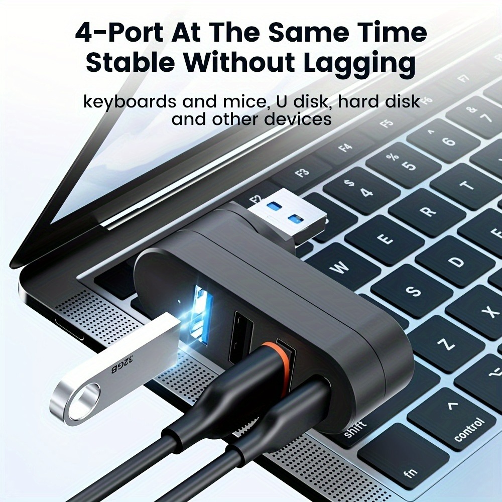 미니 스플리터 4 포트 USB 허브 3.0 박스 회전식 - Laptop Accessories Macbook 리뷰 및 가격