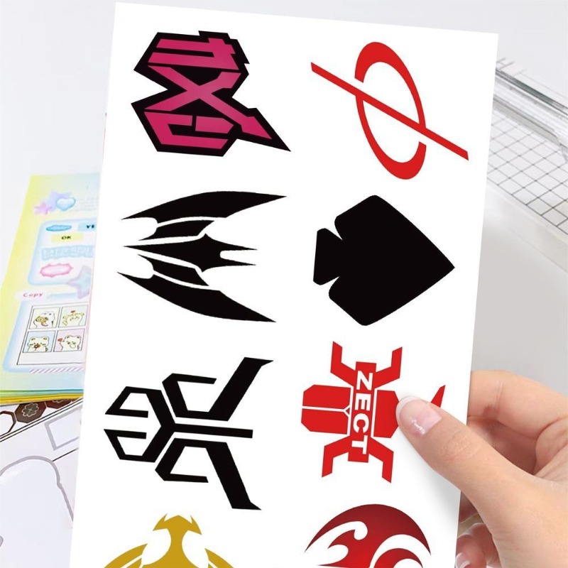 60 시트 가면 라이더 로고 스티커 크리 에이 티브 데 - Laptop Original Accessories 리뷰 및 가격